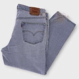 Vintage Levi’s 550 Jeans Men’s 38x30 Blue Relaxed Fit Tapered USA Made Thrashed